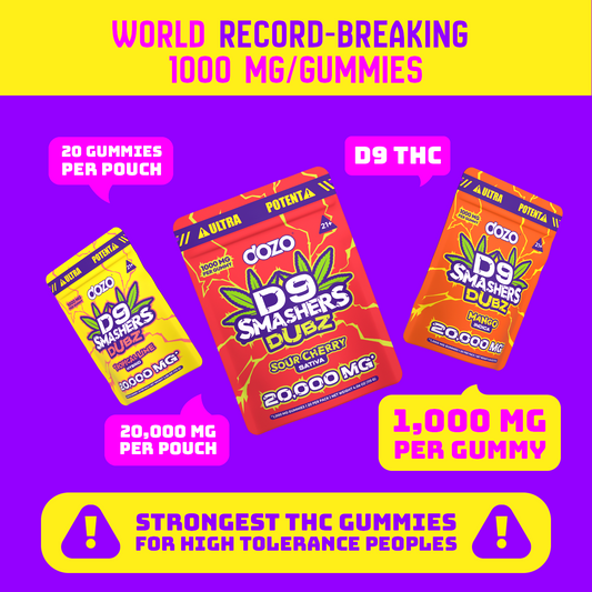 20k D9 Smasher - 1000mg/gummy