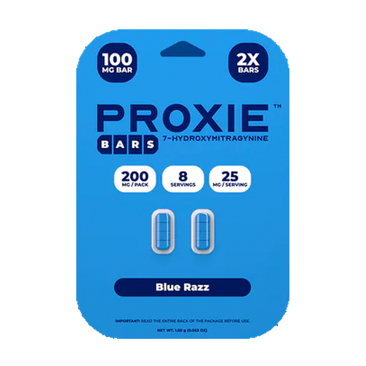 2ct 100mg Proxie Bars 7-HYDROXYMITRAGYNINE | 200mg per PACK