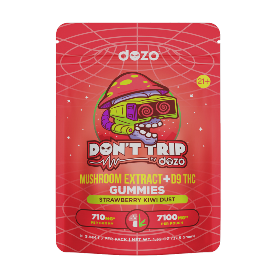 Don’t Trip Mushroom D9 Gummies | Strawberry Kiwi Dust