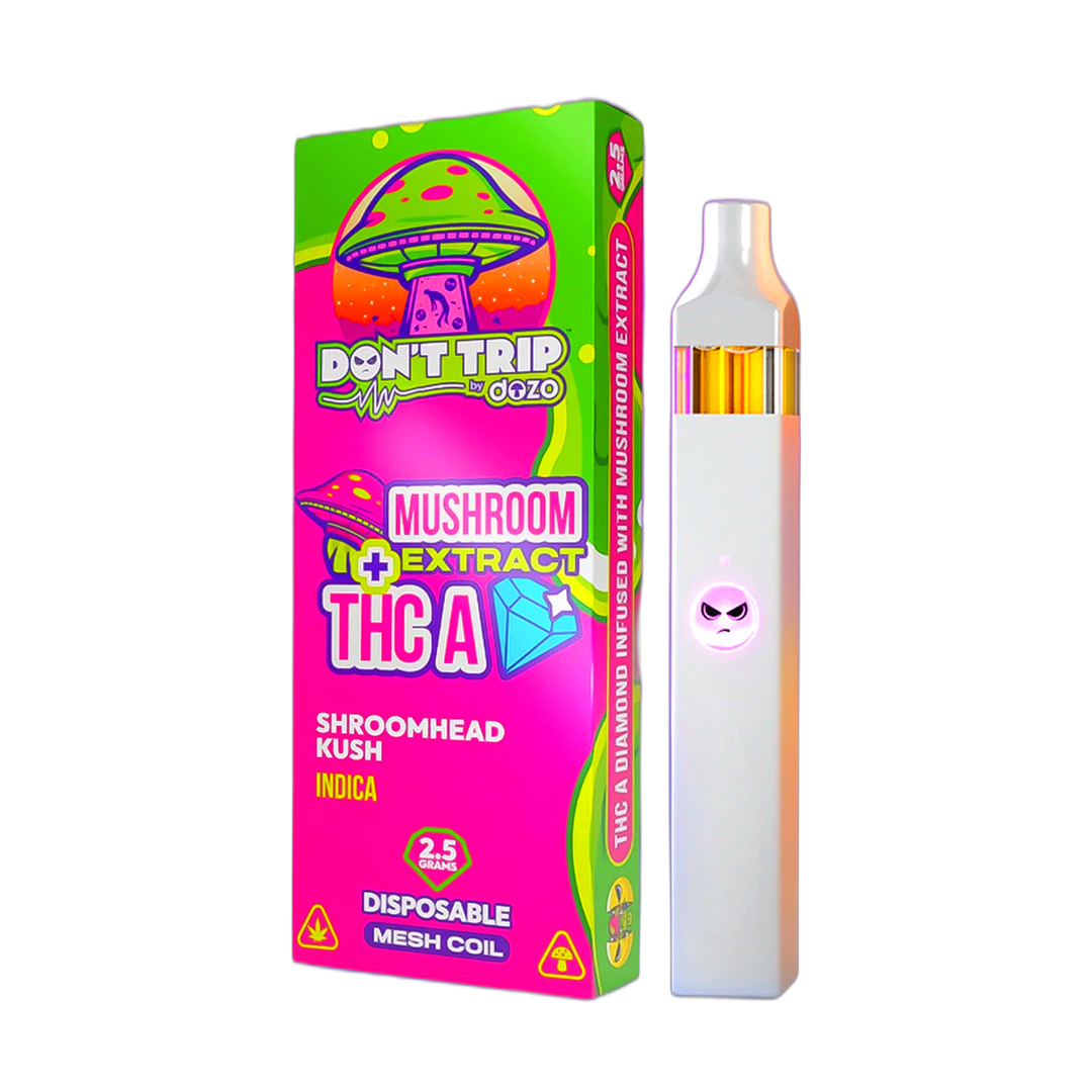 2.5g Don't Trip Mushroom Vape: Shroomhead Kush (Indica)
