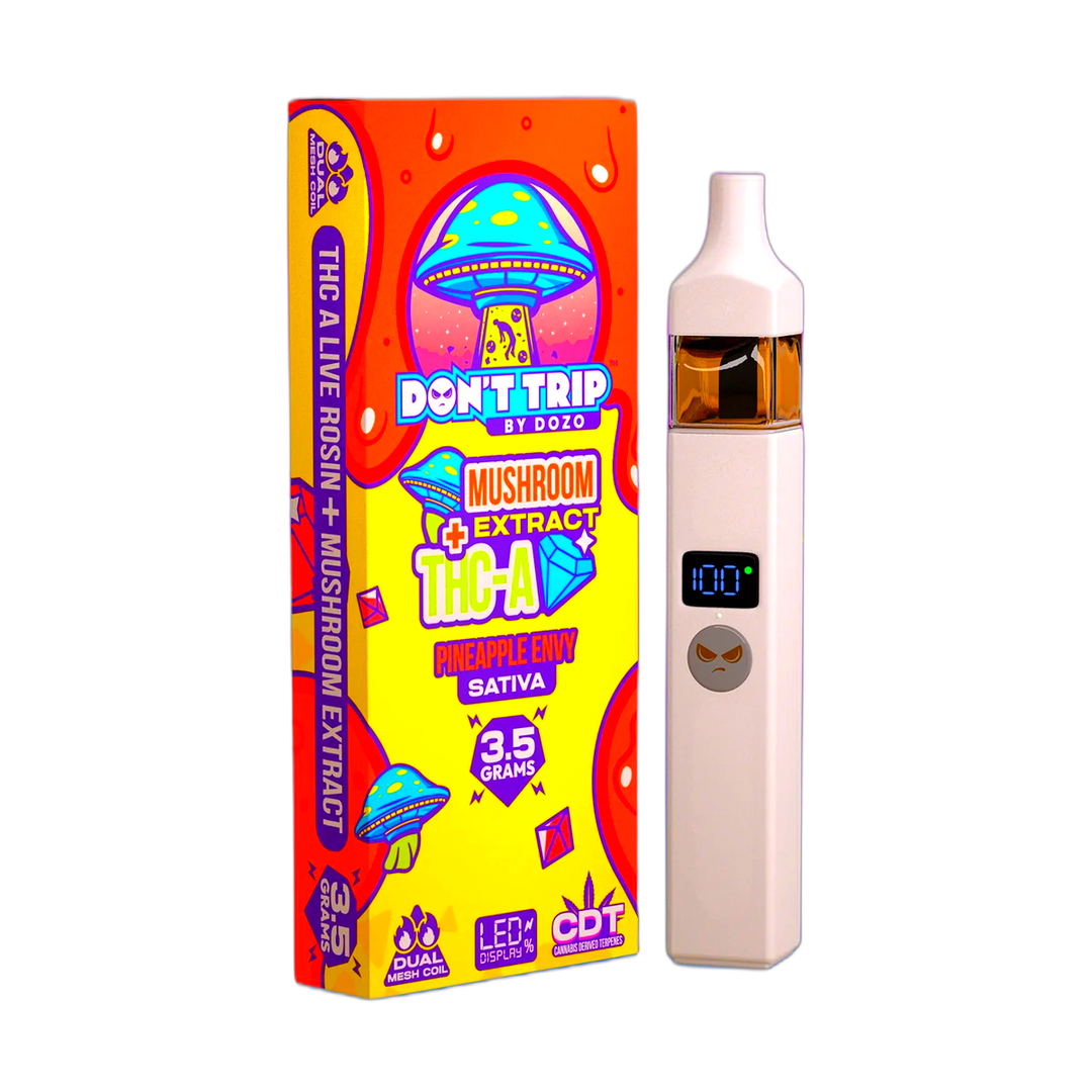 3.5g Dozo Don't Trip Mushroom Vape: Pineapple Envy (Sativa)
