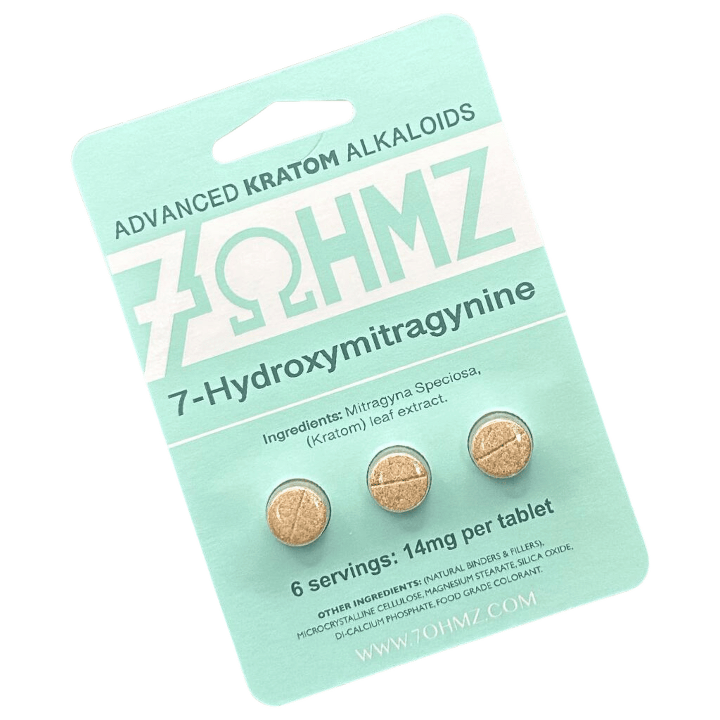7OHMZ Kratom Extract Tablets 3ct (14mg Per Tablet)