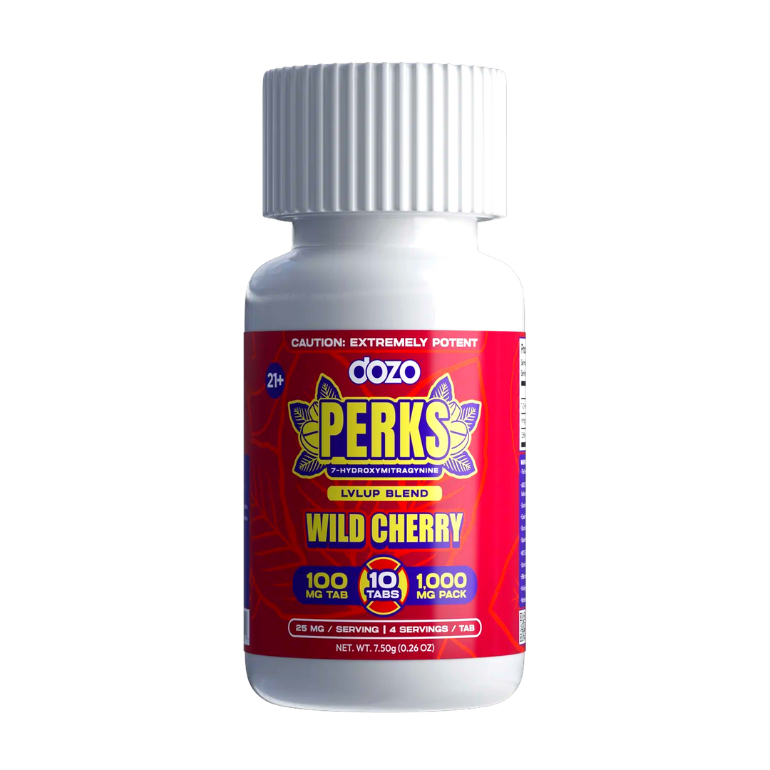 10ct 100mg Dozo PERKS 7-HYDROXYMITRAGYNINE | 1,000 mg bottle