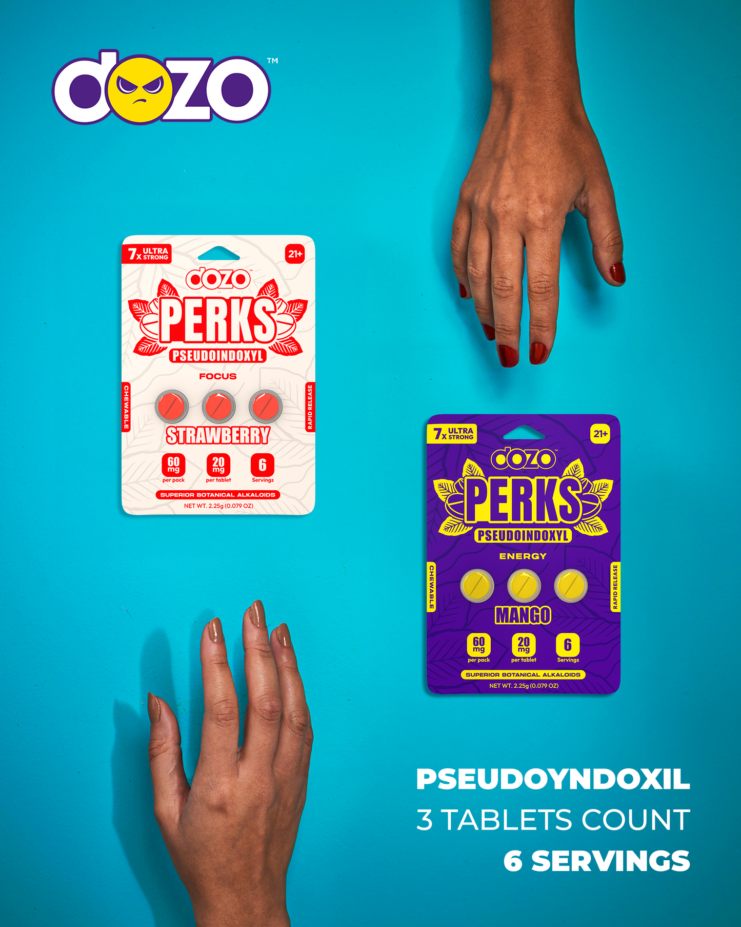 Dozo PERKS PSEUDOINDOXYL | 3ct (60 mg Per Pack)