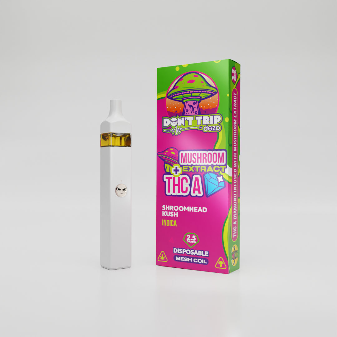 2.5g Don't Trip Mushroom Vape: Shroomhead Kush (Indica)
