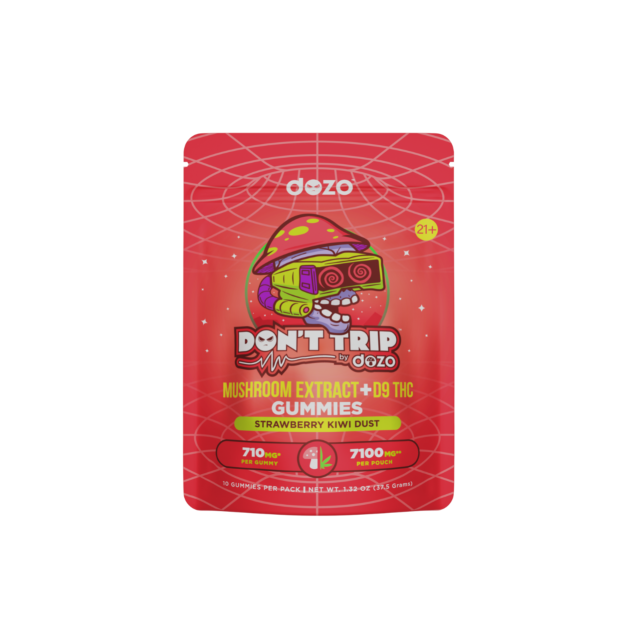 Don’t Trip Mushroom D9 Gummies | Strawberry Kiwi Dust