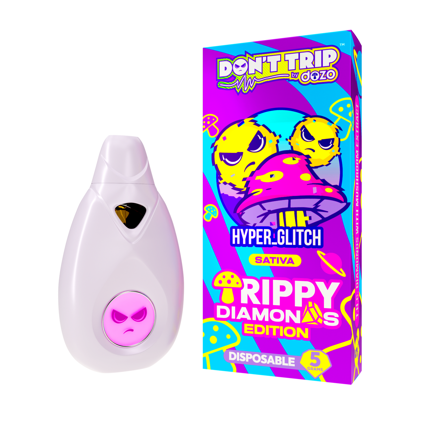 5g Trippy Dimonds Mushroom Vape | Hyper Glitch