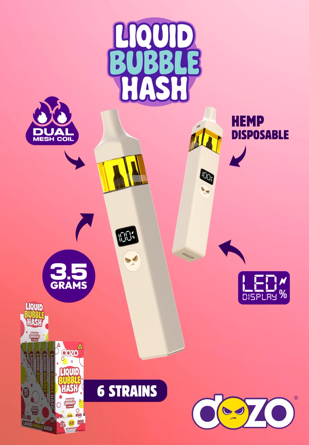 3.5 Dozo Liquid Bubble Hash THC-P Disposable – image 2