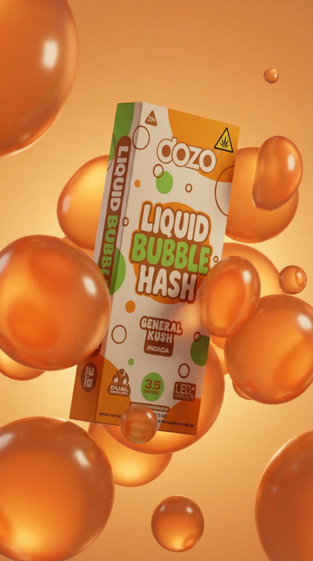 3.5 Dozo Liquid Bubble Hash THC-P Disposable – General Kush (Indica)