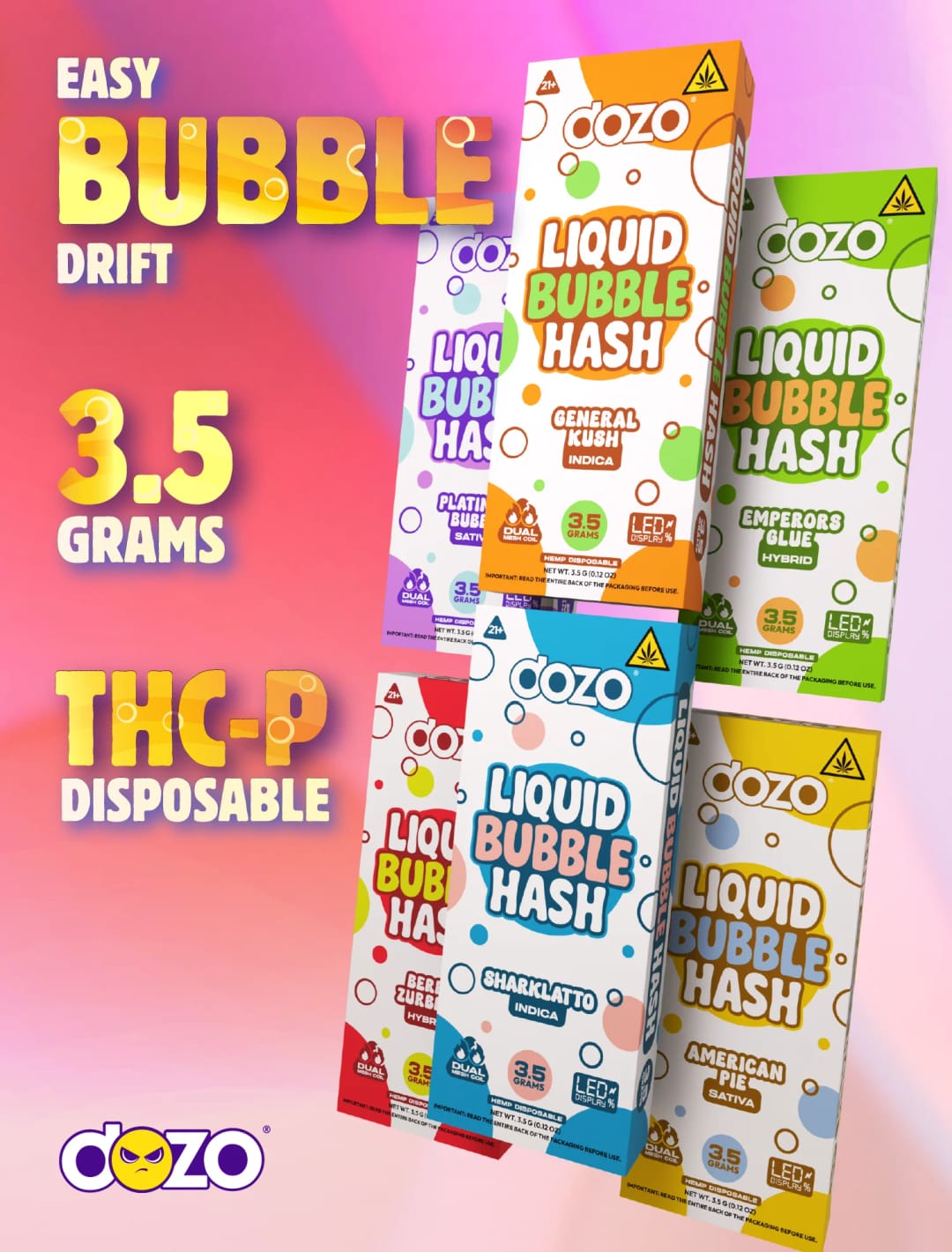 3.5 Dozo Liquid Bubble Hash THC-P Disposable – image 3