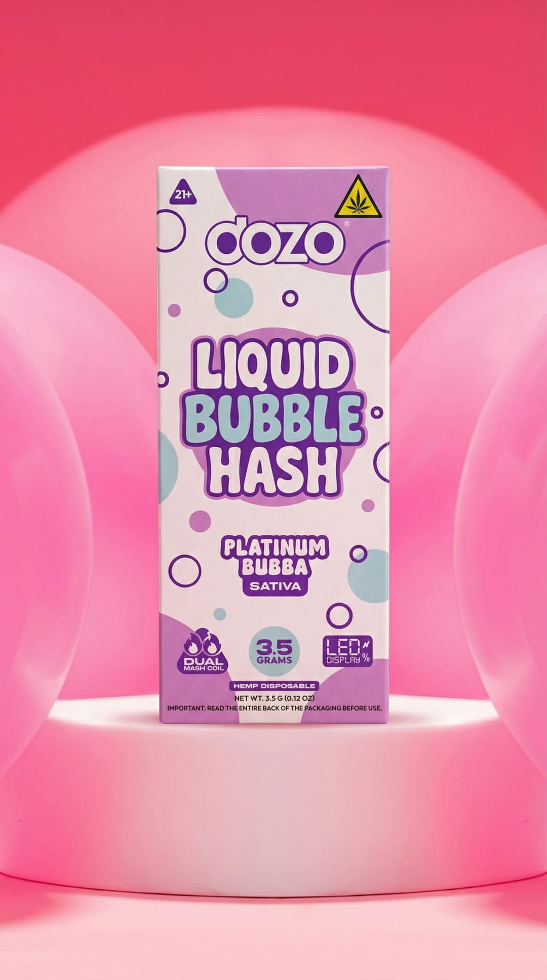 3.5 Dozo Liquid Bubble Hash THC-P Disposable – Platinum Bubba (Sativa)