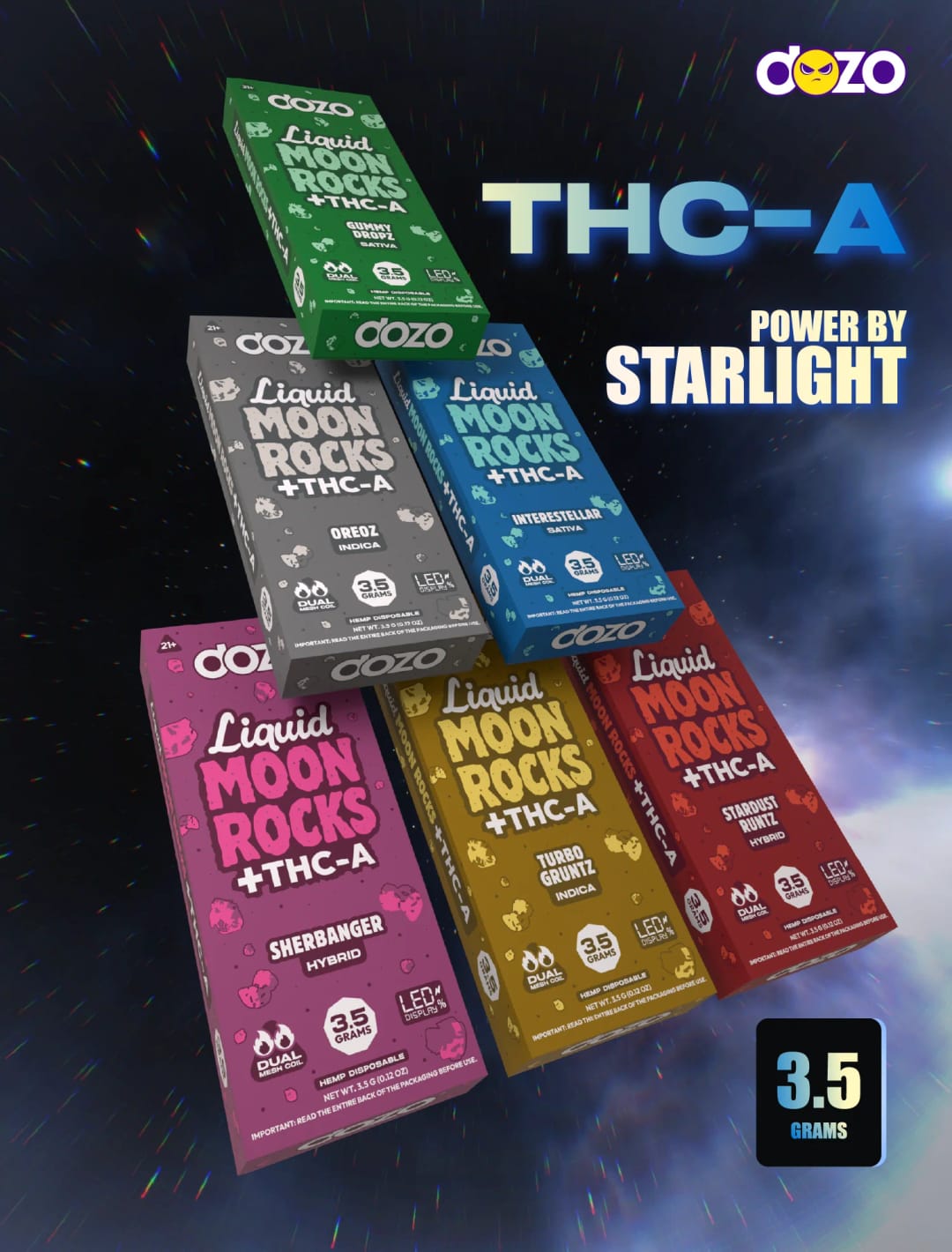 3.5 Dozo Liquid Moonrocks THC-A Disposable – image 2