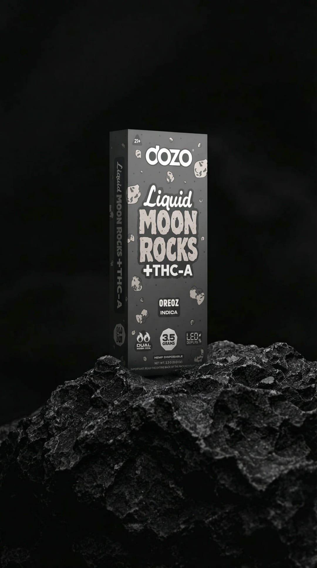 3.5 Dozo Liquid Moonrocks THC-A Disposable – Oreoz (Indica)