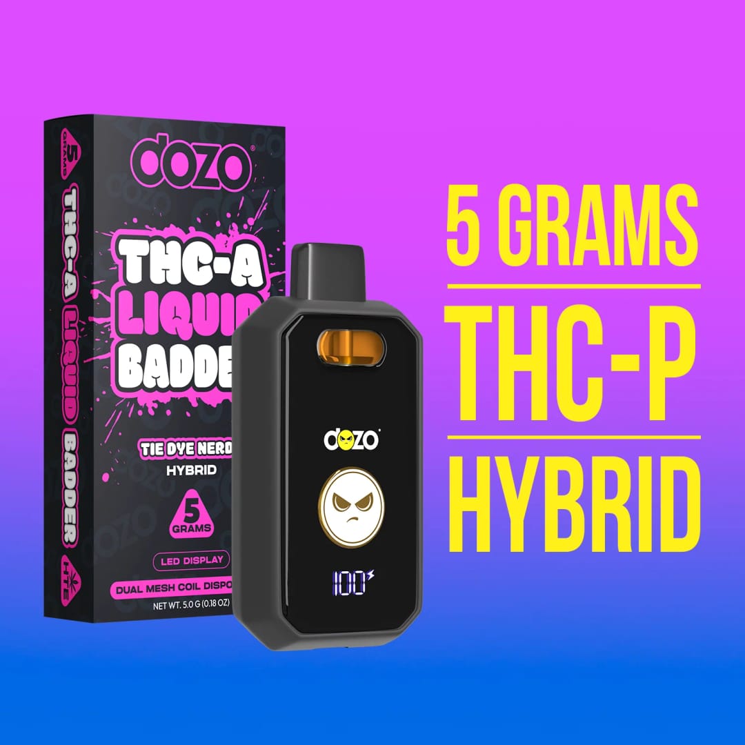 Dozo THC-A Liquid Badder – Tie Dye Nerdz (Hybrid)