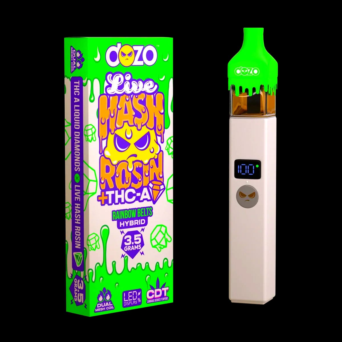 Dozo Live Hash Rosin 3.5g — Peanut Rainbow Belts