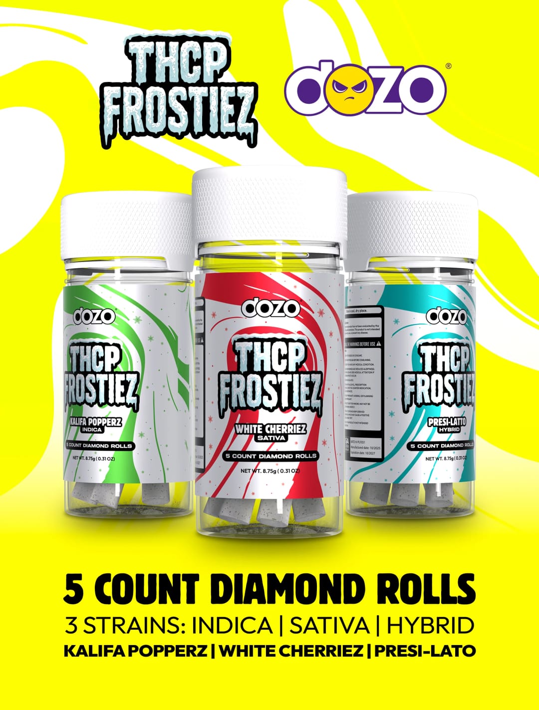 Dozo Frostiez THCP Diamond Rolls | 5ct – image 2