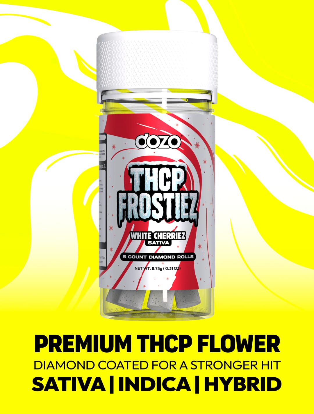 Dozo Frostiez THCP Diamond Rolls | 5ct – White Cherriez (Sativa)