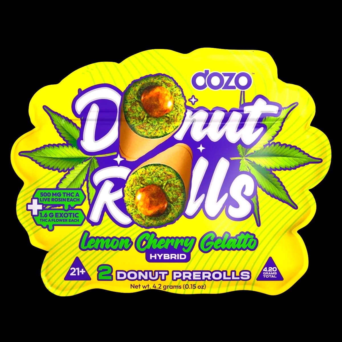 Dozo Donut Prerolls — Lemon Cherry Gelatto
