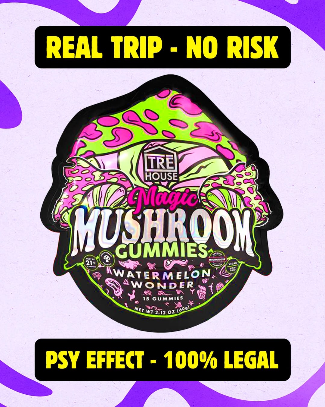 Magic Mushroom Gummies | Tre House – Sour Cherry