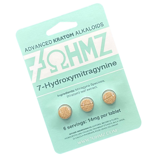 7OHMZ Kratom Extract Tablets 3ct (14mg Per Tablet)