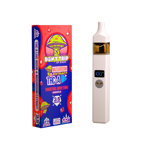 3.5g Dozo Don't Trip Mushroom Vape: Toadstool Drive-Thru (Indica)