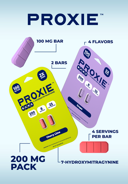 2ct 100mg Proxie Bars 7-HYDROXYMITRAGYNINE | 200mg per PACK