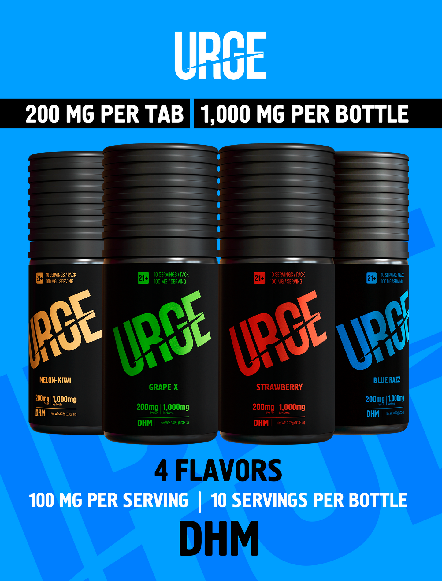 URGE DHM – 200mg Tab | 1,000mg Bottle