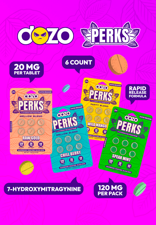 NEW 6ct Dozo PERKS 7-OH | 6ct (120 mg Per Pack)