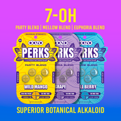 4ct 50mg Dozo PERKS 7-HYDROXYMITRAGYNINE | WILD MANGO (PARTY BLEND)