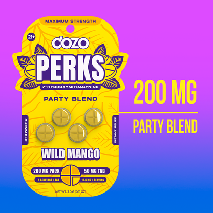 4ct 50mg Dozo PERKS 7-HYDROXYMITRAGYNINE | GRAPE (EUPHORIA BLEND)