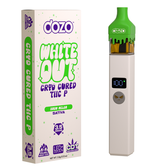 3.5g Dozo White-Out Disposable: Snow Melow (Sativa)