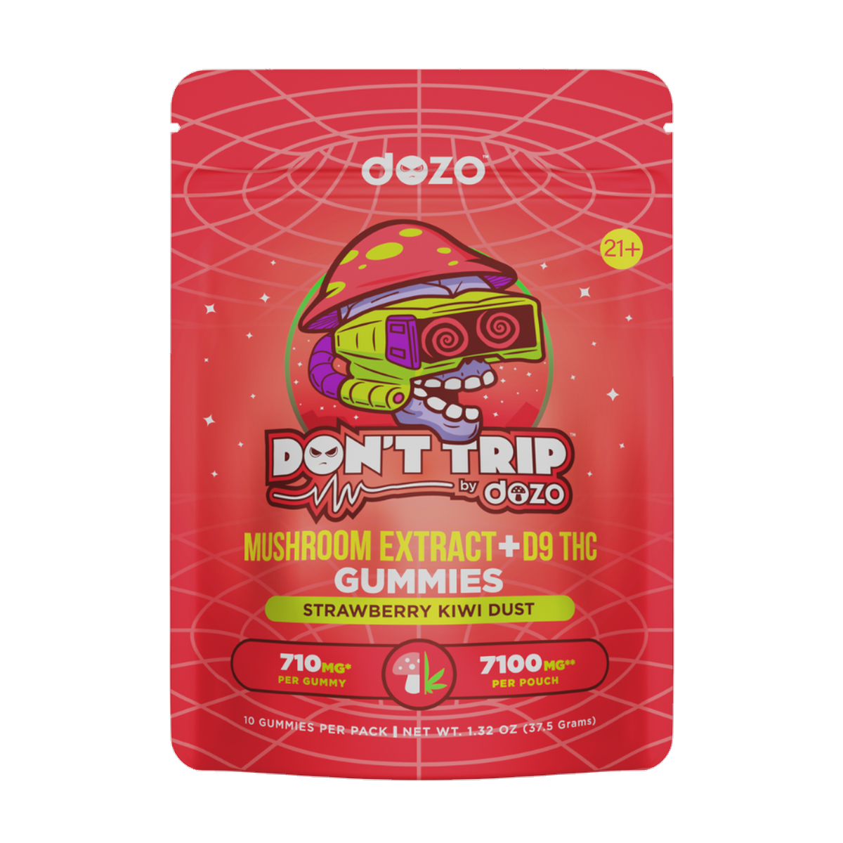 Don’t Trip Mushroom D9 Gummies | Strawberry Kiwi Dust