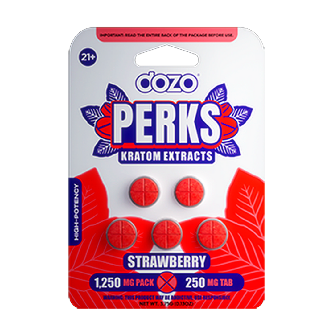 5ct Dozo Perks Kratom Extracts 250mg Tablets – High-Strength Mitragynine Formula