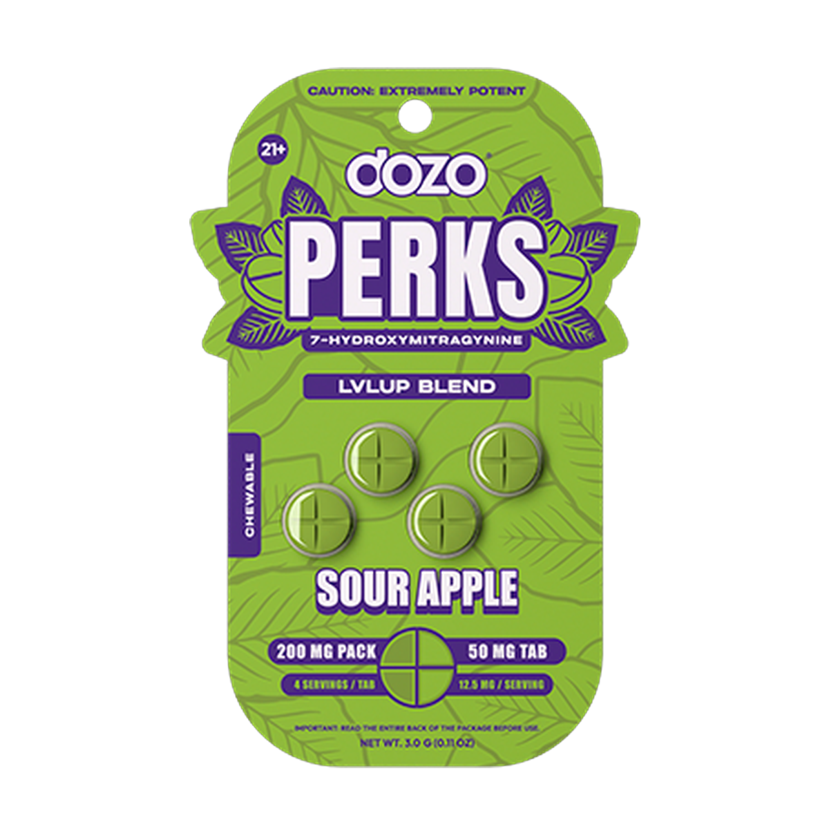 4ct 50mg Dozo PERKS 7-HYDROXYMITRAGYNINE | WILD MANGO (PARTY BLEND)