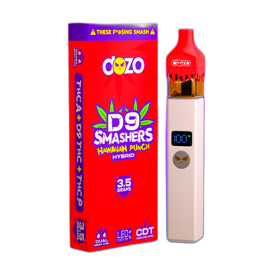 3.5g Dozo D9 Smashers THC-A Disposable: Hawaian Punch (Hybrid)