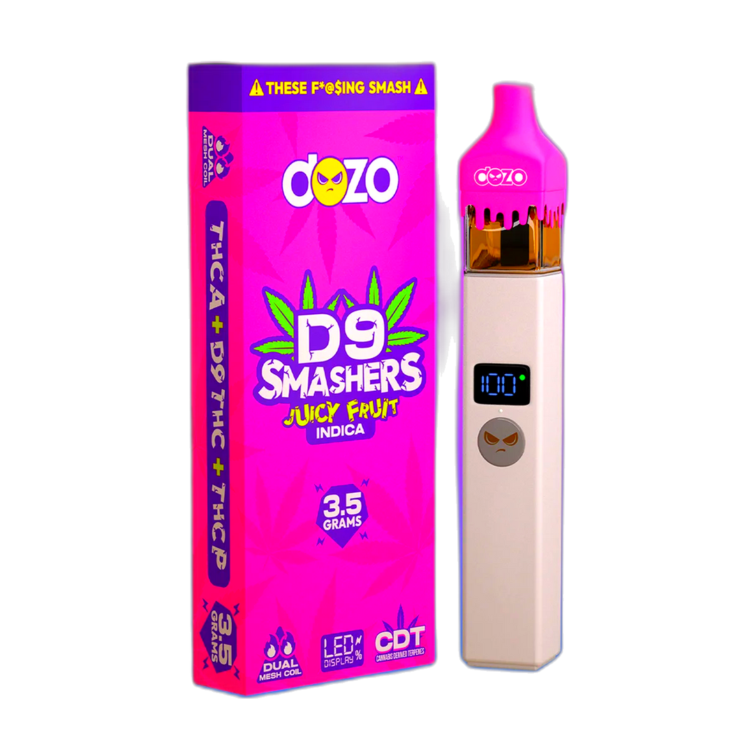 3.5g Dozo D9 Smashers THC-A Disposable: Jucy Fruit (Indica)
