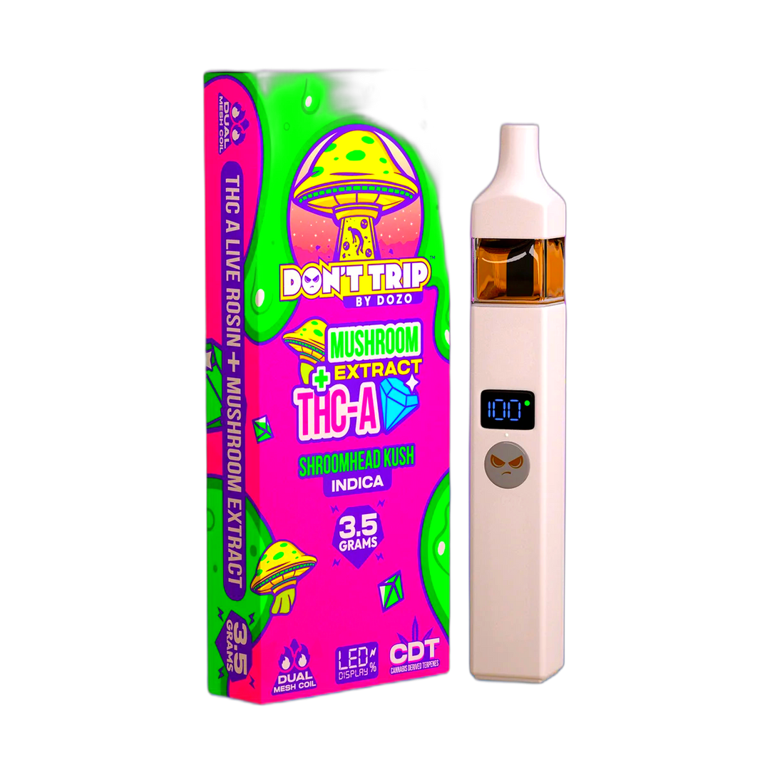 3.5g Dozo Don't Trip Mushroom Vape: Shroomhead Kush (Indica)