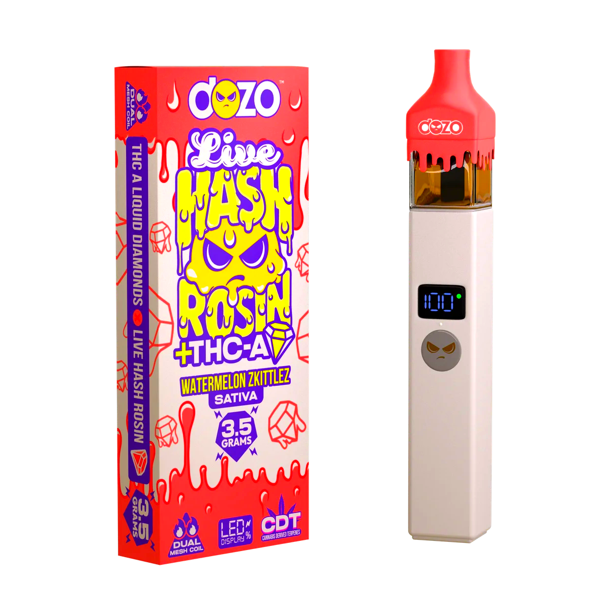Dozo Live Hash Rosin 3.5g — Watermelon Zkittlez
