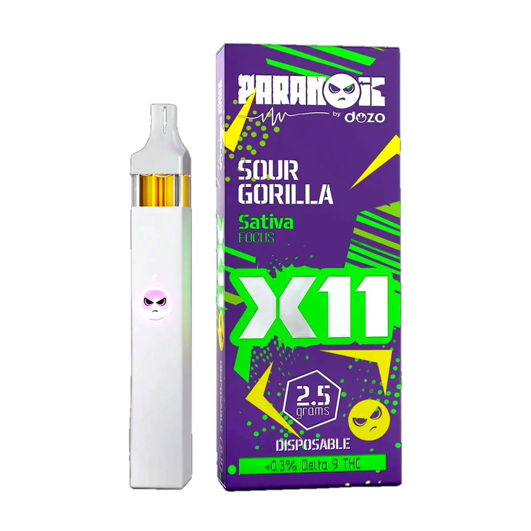 2.5g Dozo X11 Disposable | Sour Gorilla