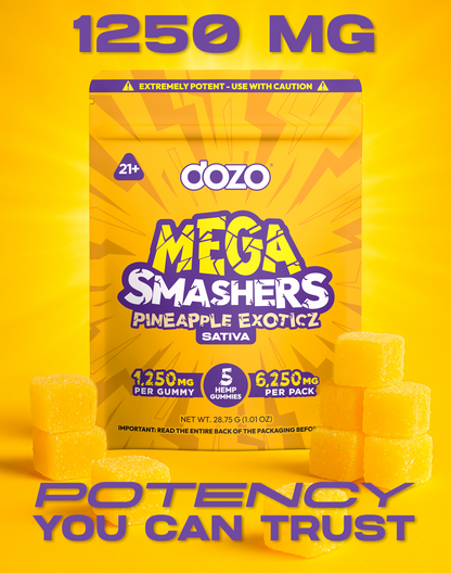 Dozo Mega Smashers – 1,250mg Ultra-Potent Gummies