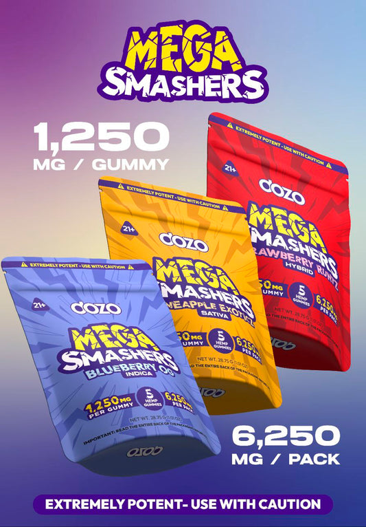 Dozo Mega Smashers – 1,250mg Ultra-Potent Gummies
