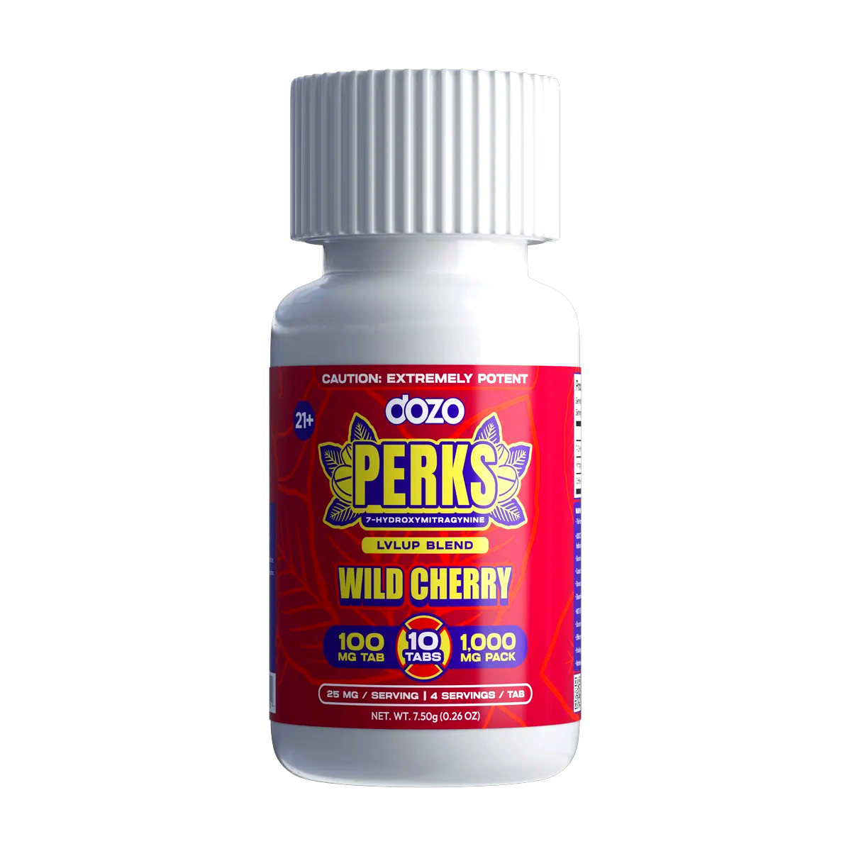 10ct 100mg Dozo PERKS 7-HYDROXYMITRAGYNINE | 1,000 mg bottle