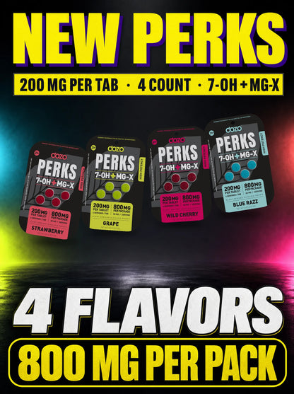 NEW PERKS 7-OH + MG-X 4-count 800mg
