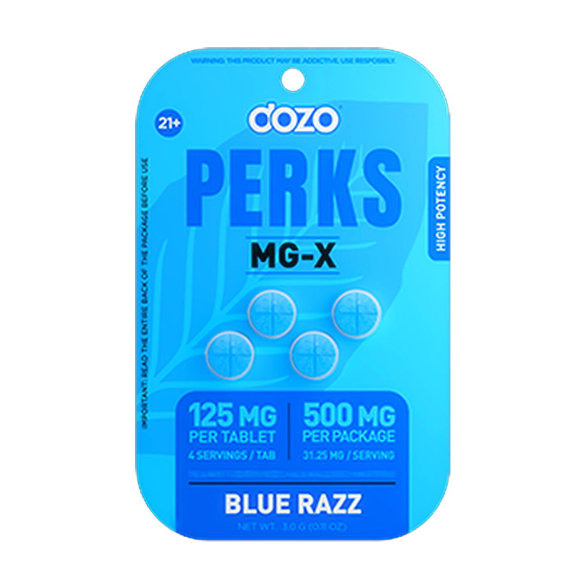 4ct 125mg Dozo PERKS MG-X | 500mg per pack