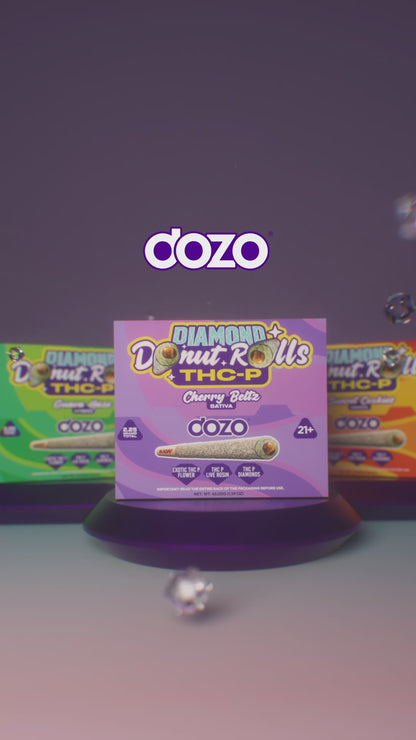 Dozo Diamond Donut Rolls THC-P  1ct | Live-Rosin Infused $20